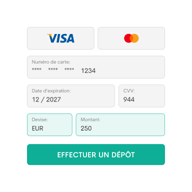 Paiement carte Bitnex Crestfort application